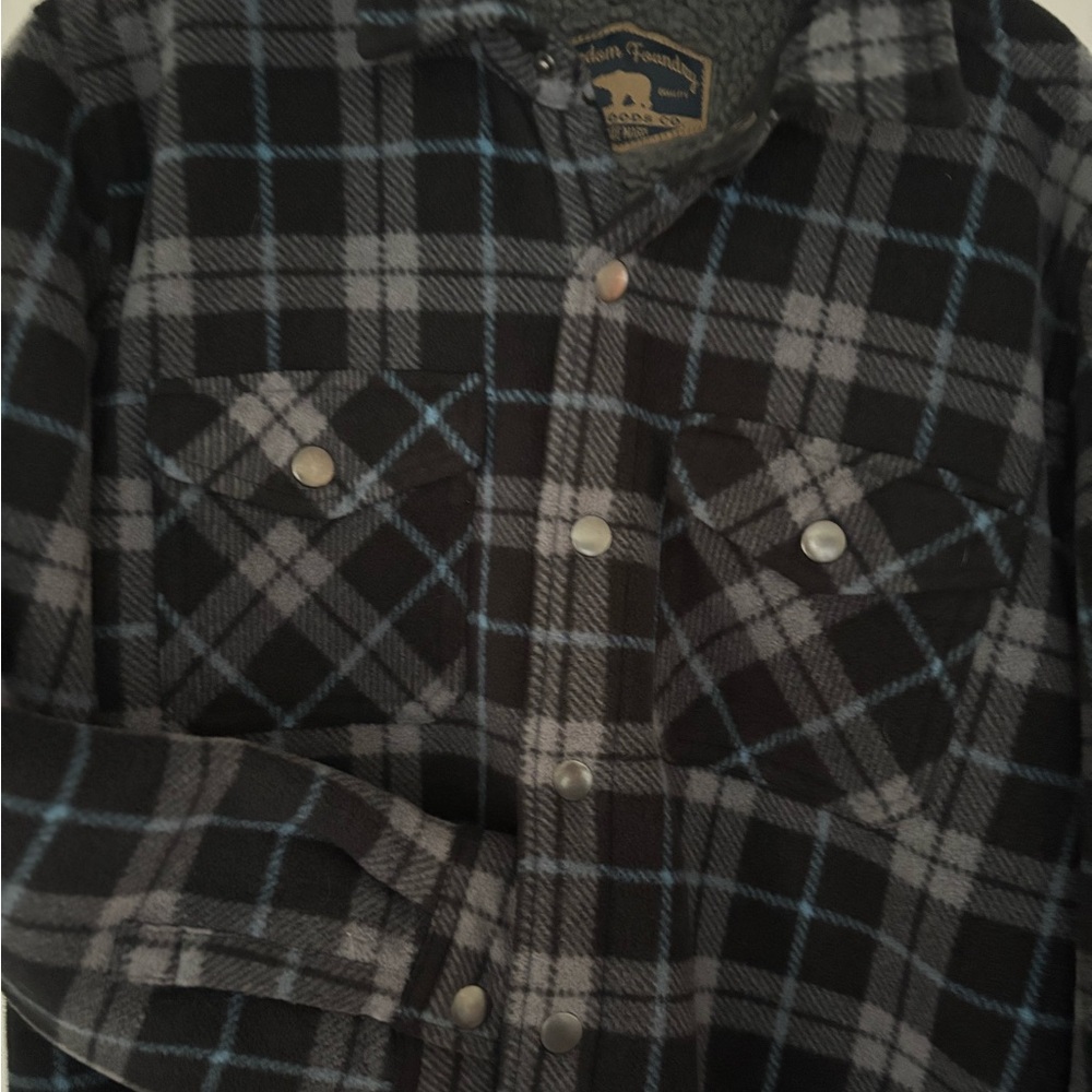 Freedom Foundry Dry Goods  Boys Plaid fleece lined jacket M 10/12